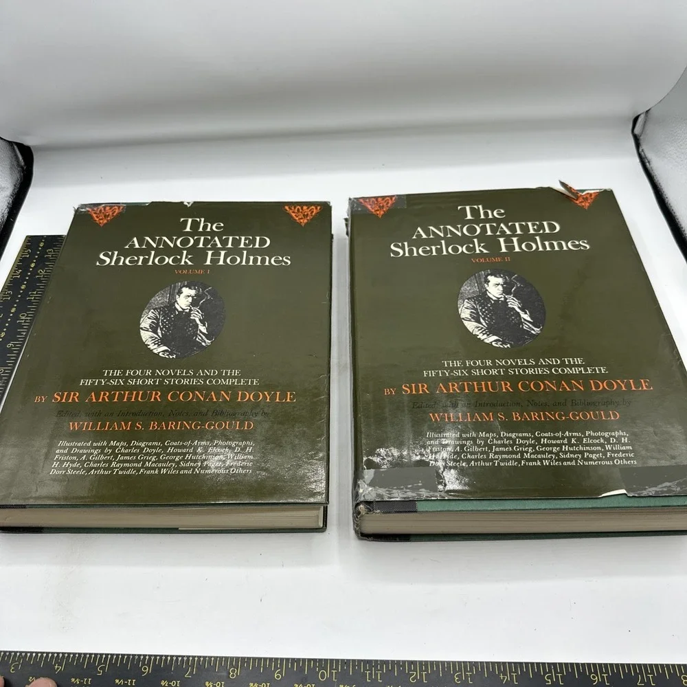 The Annotated Sherlock Holmes: 4 Novels & 56 Short Stories 1976 2 Volume Set #BS